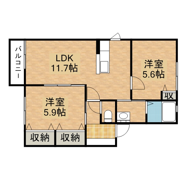 ミルトハイム 203号室 間取り