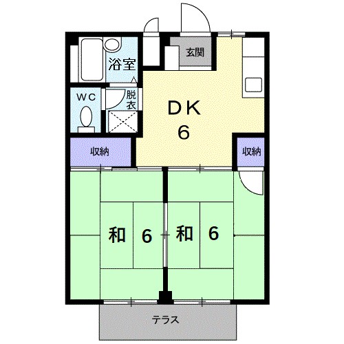 コーポサンライズ 105号室 間取り