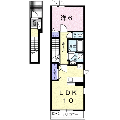 フィオリトゥーラ 201号室 間取り