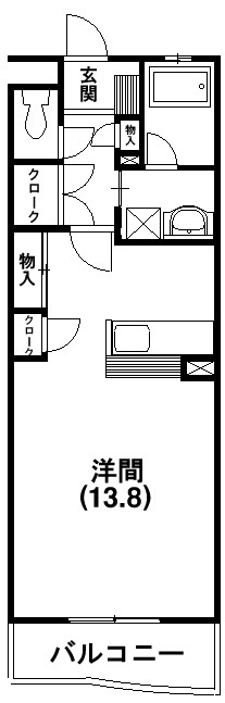ファンターナ西都 203号室 間取り