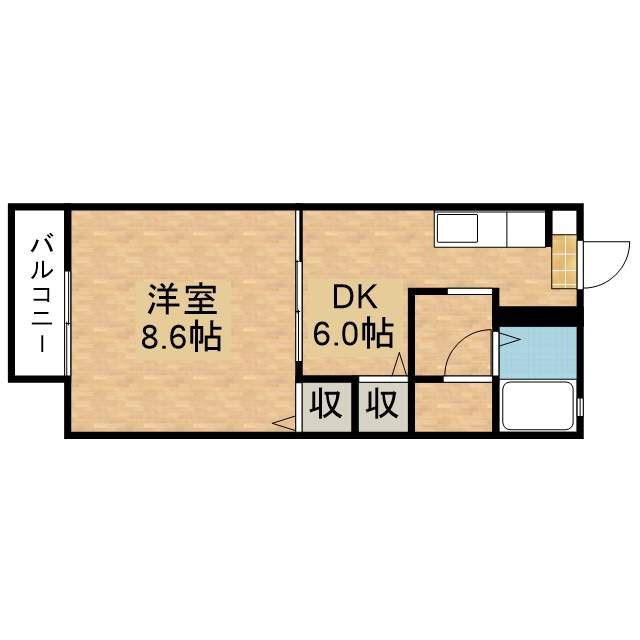 ヴィラノーツＢ 202号室 間取り