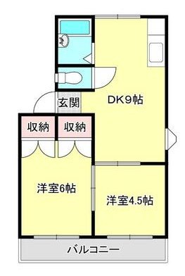 ハイツ　ラメール 201号室 間取り