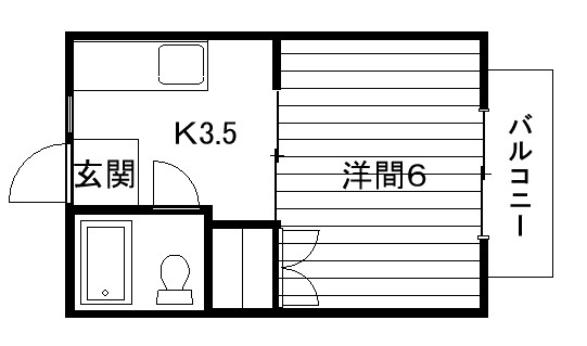 ひかりコーポ 201号室 間取り