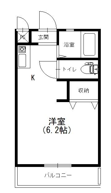 白山ハイツ 203号室 間取り