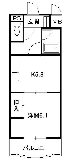 あぷと大正坂 204号室 間取り