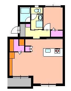 ハイツ大石地所Ⅲ 201号室 間取り