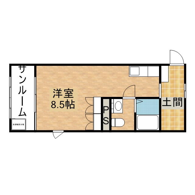 ステージア 102号室 間取り