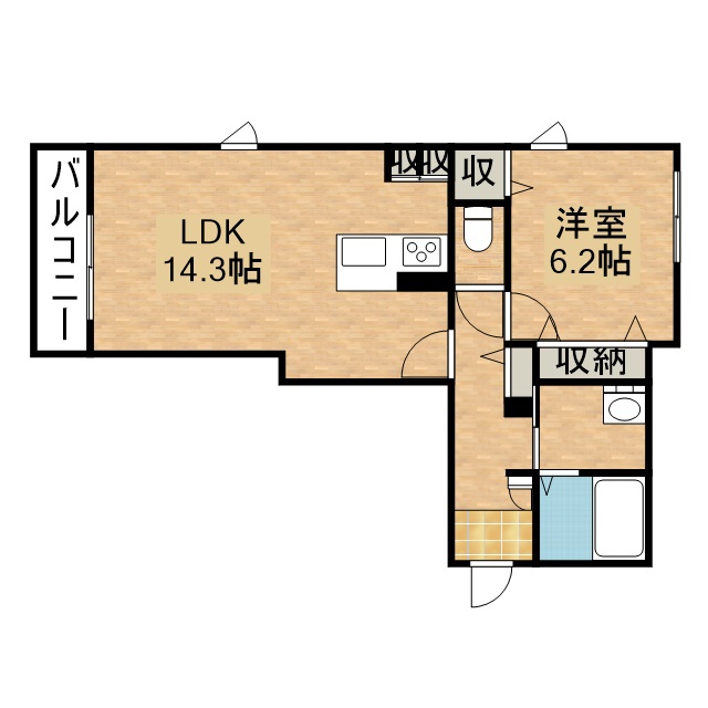 ＬｕｍｉｕｓＡ 101号室 間取り