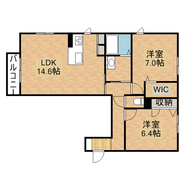 Ｌｕｍｉｕｓ B101号室 間取り