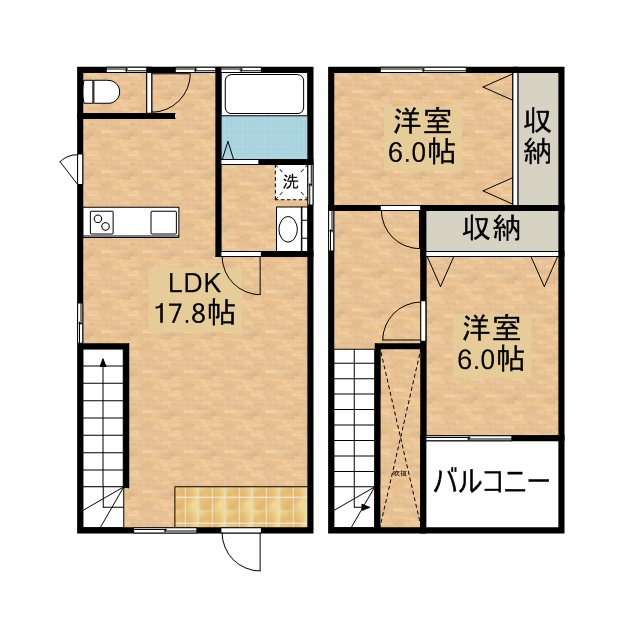 Ｂｅｌｌｅ　Ｖｉｅ E号室 間取り