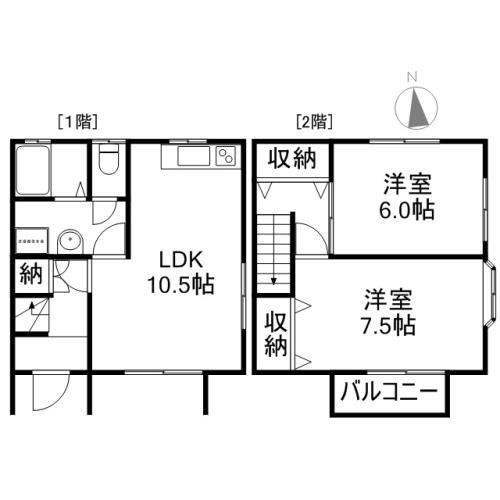 クワトロ臨江山 B-1号室 間取り
