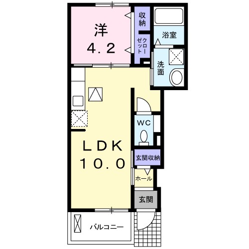ベリスタ２ 102号室 間取り