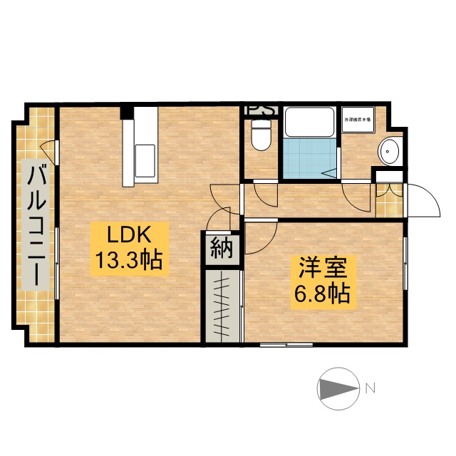 サンモール 205号室 間取り