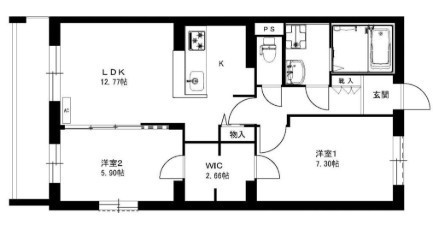 ＣｏＣｏ 401号室 間取り