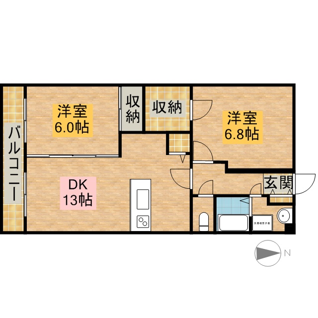 Ｐｅｌａｒｇｏｓ（ペラルゴス） 105号室 間取り