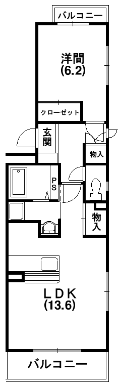 コンコード 301号室 間取り