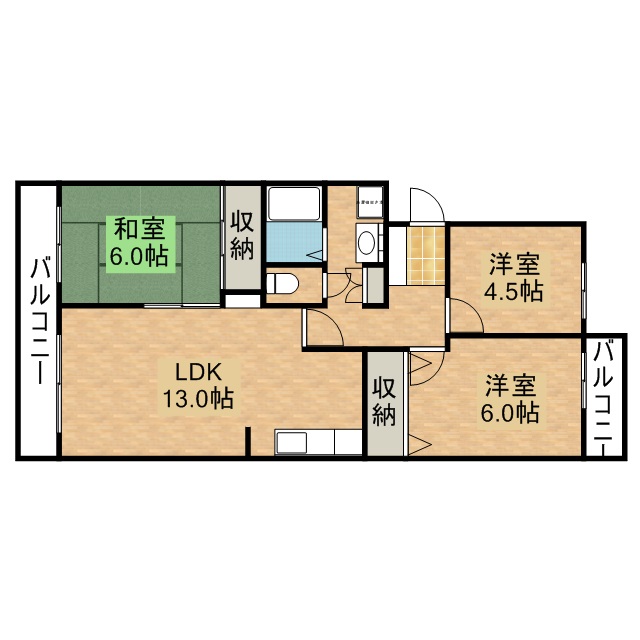平和ハイツＧ 203号室 間取り