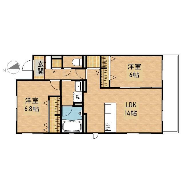 グレースフィールⅡ 501号室 間取り