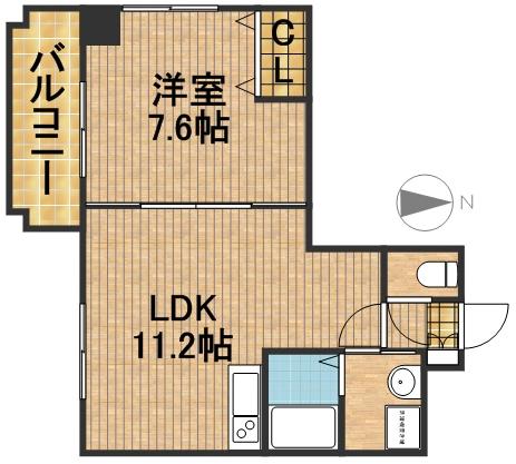 ザ・レジデンス元魚 601号室 間取り