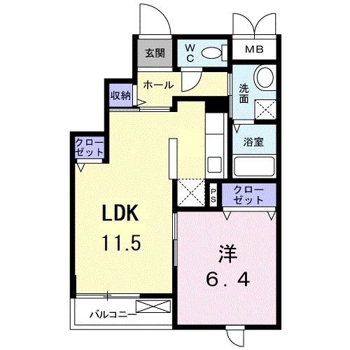 エアリスⅡ 302号室 間取り
