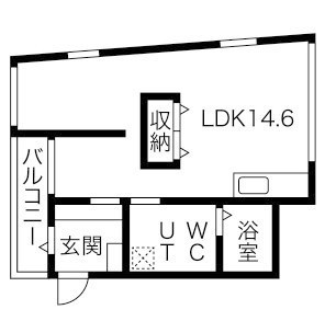 ＶＩＬＬＡ　ＣＯＺＹ 5E号室 間取り