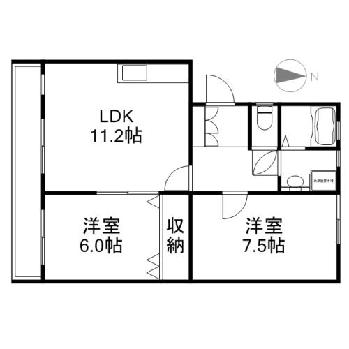 ツチヤハイツⅢ 3-A号室 間取り