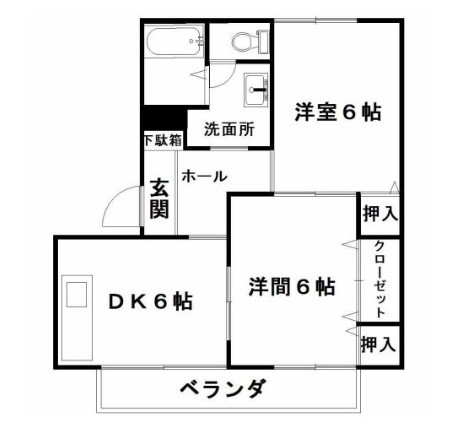 コーポ皐Ａ 201号室 間取り