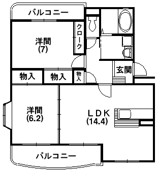 エスペランサ 303号室 間取り
