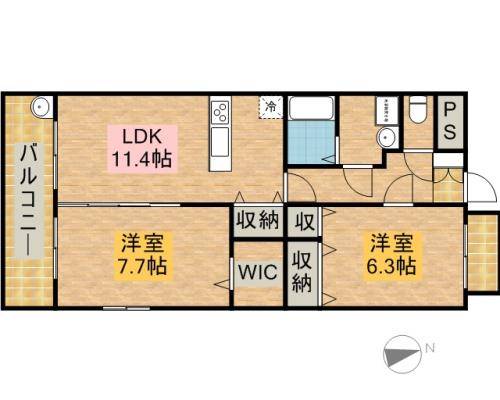 ラ・コリーナ 301号室 間取り