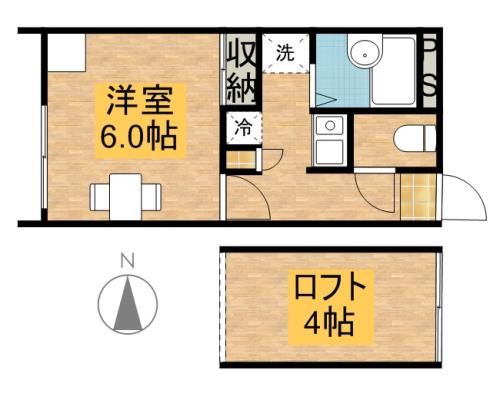 ファクトリー半田山 106号室 間取り