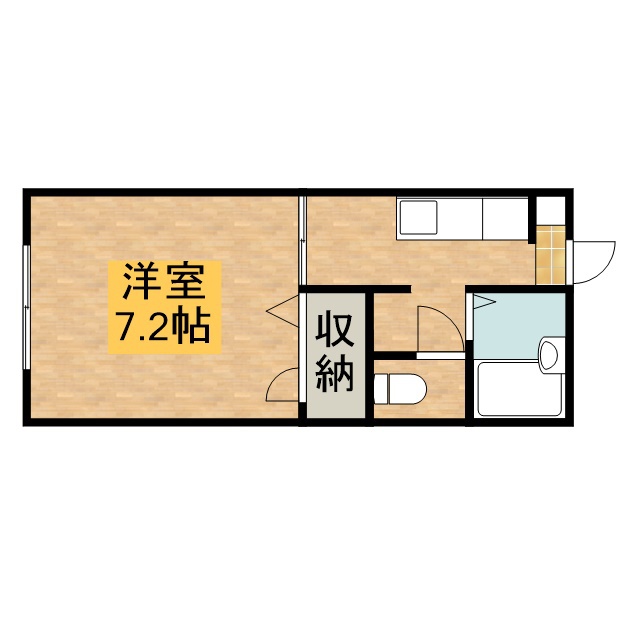 シャンブル 102号室 間取り
