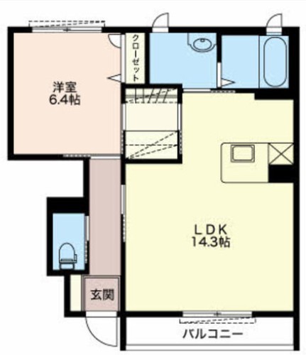 Ｉ&rsquo;ｓ　ｇａｒｄｅｎ A102号室 間取り