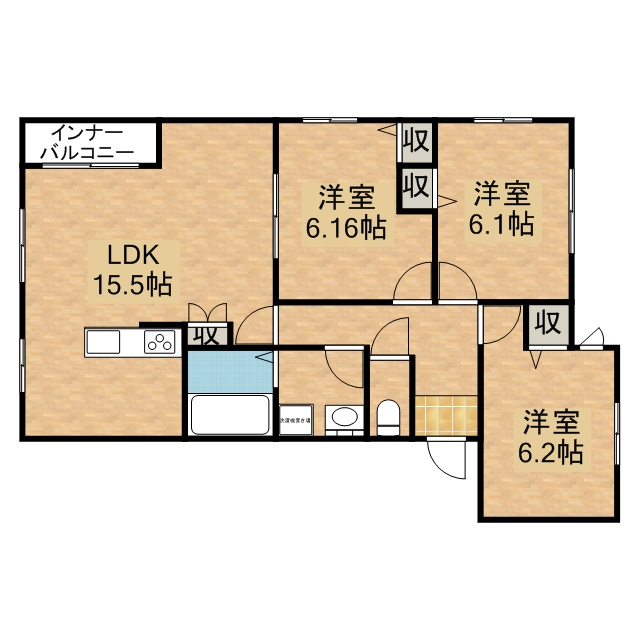 Ｆｏｕｒ　Ｓｅａｓｏｎｓ山手 c号室 間取り