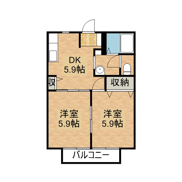コーポ浜名湖 102号室 間取り