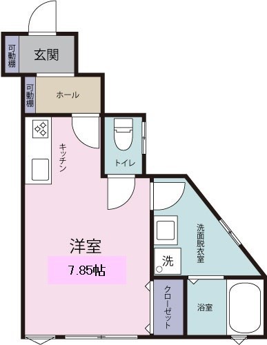 パレドール布橋 101号室 間取り