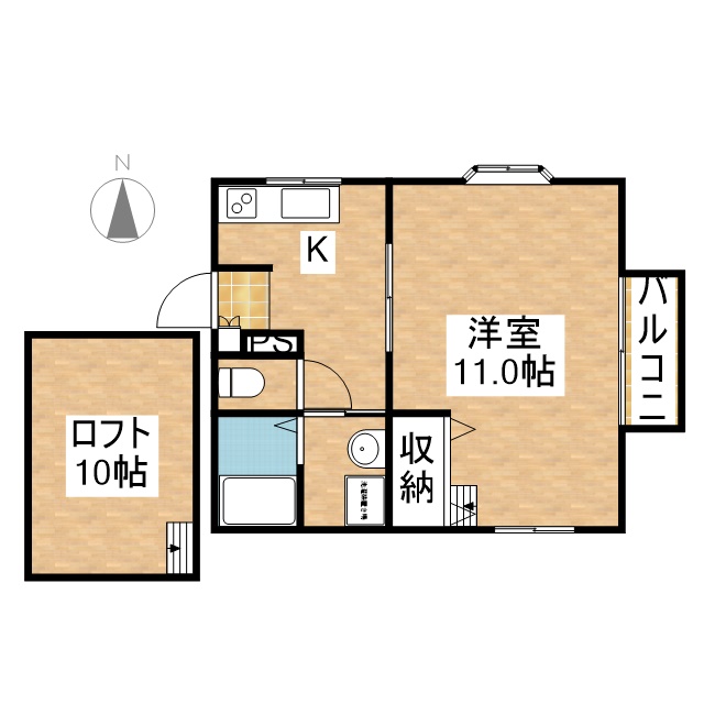 ドルフＫ 103号室 間取り