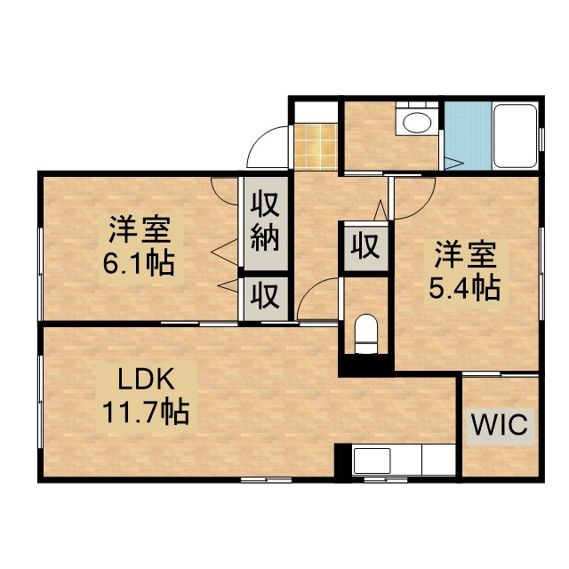 Ｆｌｅｕｒ　Ｓａｋｕｒａ A102号室 間取り