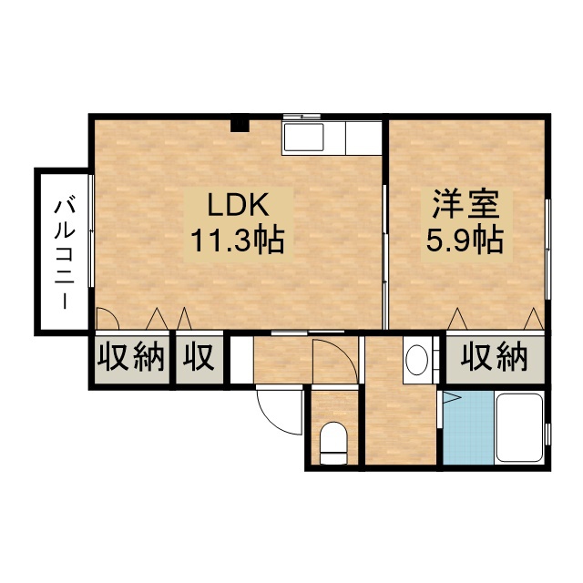 クレール　ロジュマン 201号室 間取り