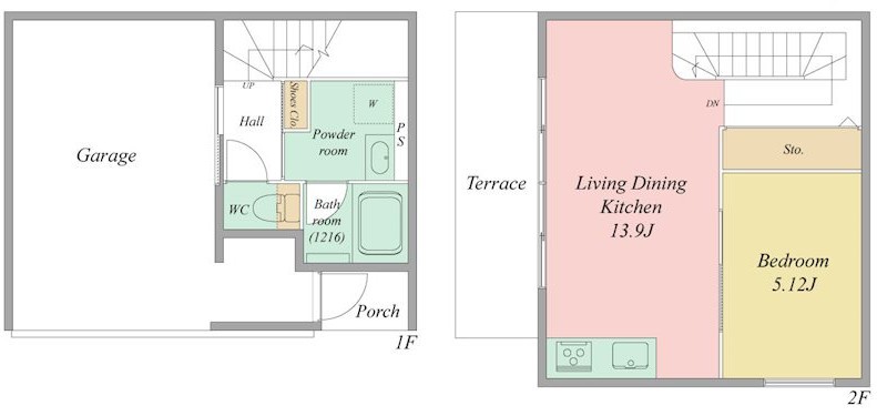 Ｔ－Ｖｉｌｌａｇｅ D号室 間取り