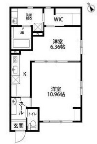 ル・リオン元浜 C号室 間取り