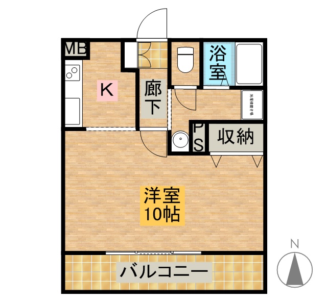 グリーンアートＫ 202号室 間取り