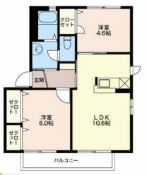 メゾンドグレース Ⅰ203号室 間取り