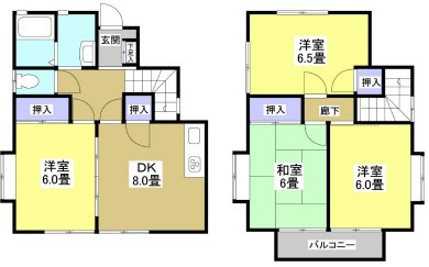 富塚町３８３－９　貸家 間取り