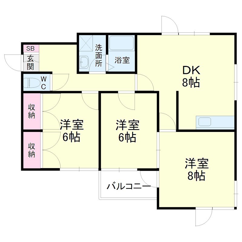 REGART佐鳴台（レガートサナルダイ） 201号室 間取り