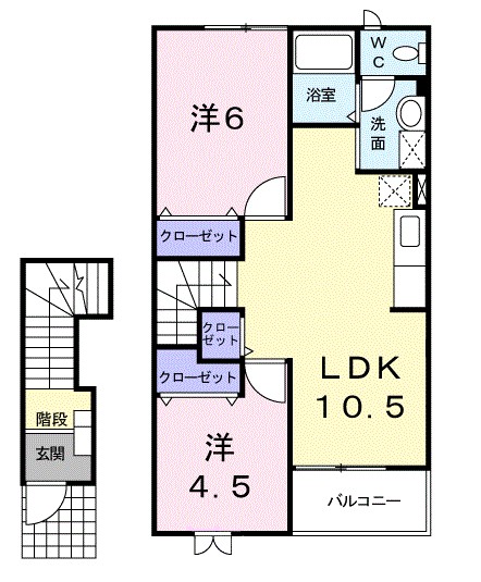 エレナーデ 203号室 間取り