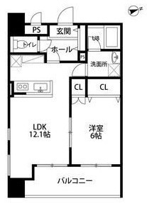 ＴＲＩＢＵＴＥ元浜 303号室 間取り