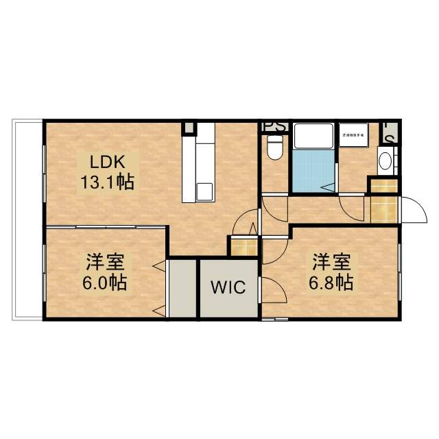 Ｔ．ＷＯＯＤ 303号室 間取り