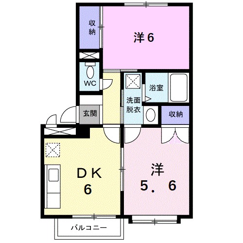 マリンハイツ 203号室 間取り