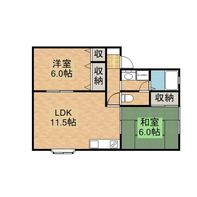 ヴィラ・サザンクロスＥ 101号室 間取り