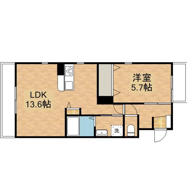 ベレッツァ上浅田 206号室 間取り